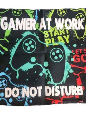 Gamer Gifts for Teenage Boys Men Gamer Pillow Cover 17x17 & a Pair of Socks